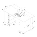 Table manucure avec aspirateur 2 étagères et roulettes Papaya Choix