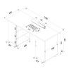 Table manucure avec aspirateur 2 étagères et roulettes Papaya Choix