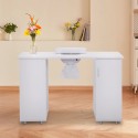 Table manucure avec aspirateur 2 étagères et roulettes Papaya Vente