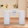 Table manucure avec aspirateur 2 étagères et roulettes Papaya Vente