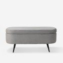 Banc d'entrée pouf repose-pieds en velours design Renoir Caractéristiques