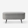 Banc d'entrée pouf repose-pieds en velours design Renoir Caractéristiques