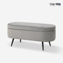 Banc d'entrée pouf repose-pieds en velours design Renoir Vente