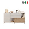 Buffet de cuisine et salon 2 portes 2 tiroirs bois blanc 181x42x94cm Kamie Caractéristiques