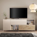 Buffet moderne cuisine salon blanc bois 2 portes tiroirs Maditha Choix