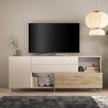 Buffet moderne cuisine salon blanc bois 2 portes tiroirs Maditha Choix