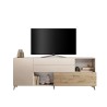 Buffet moderne cuisine salon blanc bois 2 portes tiroirs Maditha 
