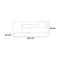 Buffet moderne cuisine salon blanc bois 2 portes tiroirs Maditha 
