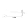 Buffet moderne cuisine salon blanc bois 2 portes tiroirs Maditha 