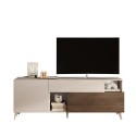 Meuble TV blanc en bois moderne avec tiroir et 2 portes 181x42x67cm Edwin 