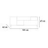 Meuble TV blanc en bois moderne avec tiroir et 2 portes 181x42x67cm Edwin 