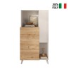 Buffet cuisine blanc bois avec 2 étagères Jowna Caractéristiques