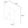 Armoire de bureau métal noir 2 portes industrielle 65x36x105cm Colima Réductions