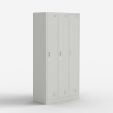 Armoire en métal 3 portes avec serrure salle de sport et bureau Laki Promotion