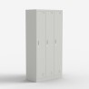Armoire en métal 3 portes avec serrure salle de sport et bureau Laki Promotion