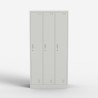 Armoire en métal 3 portes avec serrure salle de sport et bureau Laki Offre