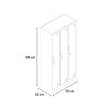 Armoire en métal 3 portes avec serrure salle de sport et bureau Laki Catalogue