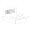 Lit une place et demie avec coffre de rangement 140x200 chêne noir Seuvard Remises