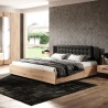 Lit une place et demie avec coffre de rangement 140x200 chêne noir Seuvard Vente