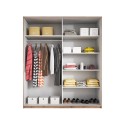 Armoire dressing chambre 221x61x210cm portes coulissantes miroir Vilriour Offre