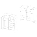 Armoire dressing chambre 221x61x210cm portes coulissantes miroir Vilriour Catalogue