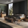 Lit double 160x200cm avec sommier lattes et coffre de rangement Esmera Vente