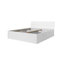Lit double 160x200 sommier à lattes tiroirs de rangement Loix Promotion