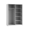 Armoire chambre blanche portes coulissantes miroir 120x61x210 Many Remises