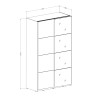 Armoire chambre blanche portes coulissantes miroir 120x61x210 Many Réductions