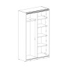 Armoire chambre blanche portes coulissantes miroir 120x61x210 Many Catalogue