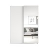 Armoire dressing blanc 150x61x210 portes coulissantes miroir Olette Offre