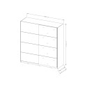 Armoire dressing chambre portes coulissantes miroir 180x60x210 Sidey Remises