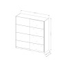 Armoire dressing chambre portes coulissantes miroir 180x60x210 Sidey Remises