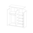 Armoire dressing chambre portes coulissantes miroir 180x60x210 Sidey Réductions