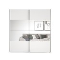 Armoire dressing chambre portes coulissantes miroir 180x60x210 Sidey Offre