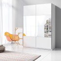 Armoire dressing chambre portes coulissantes miroir 180x60x210 Sidey Vente
