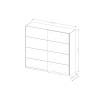 Armoire dressing 2 portes coulissantes miroir 200x60x210 blanc Mathea Remises