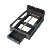 Lit une place et demie 140x200 chêne foncé tiroir de rangement Anthe Remises