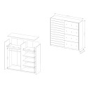 Armoire dressing blanc 2 portes coulissantes miroir 200x61x210 Dailie Remises