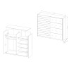 Armoire à portes coulissantes avec miroir 220x61x210 Chêne Blanc Paine Remises
