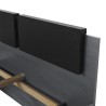 Lit double 160x200 coffre rangement sommier lattes chêne foncé Tiara Catalogue