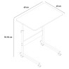 Table basse de canapé et lit 60x40cm avec roulettes Cozee 