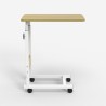 Table de canapé 40x60cm hauteur réglable 4 roues Endy 