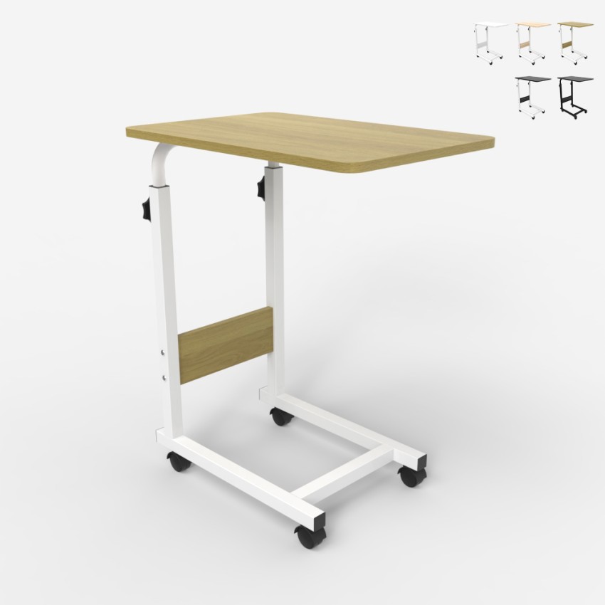 Table de canapé 40x60cm hauteur réglable 4 roues Endy Remises