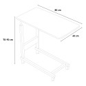 Table basse réglable canapé et lit 40x80cm 4 roues Endy XL Prix
