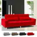 Canapé convertible 2-3 places clic-clac inclinable avec coussins Quarzo Caractéristiques