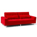 Canapé convertible 2-3 places clic-clac inclinable avec coussins Quarzo Prix