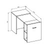 Bureau extensible en chêne peu encombrant Estevo Remises