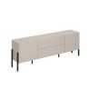 Meuble TV 2 portes 2 tiroirs design minimaliste moderne beige Kaylus  Vente