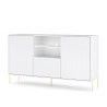 Buffet moderne blanc 3 portes LED lumière séjour cuisine Sandani Vente